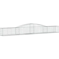 Sale Plantekrukker - Living buede gabionkurve 3 stk. 400x50x40/60 cm galvaniseret jern Krukker & Plantebeholdere