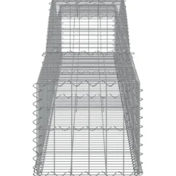 Sale Plantekrukker - Living buede gabionkurve 3 stk. 400x50x40/60 cm galvaniseret jern Krukker & Plantebeholdere