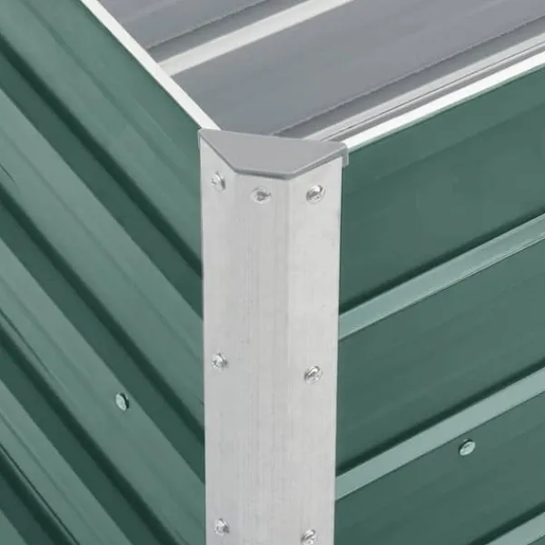 Krukker & Plantebeholdere^Plantekrukker - Living forhøjet plantekasse 240x40x45 cm galvaniseret stål grøn