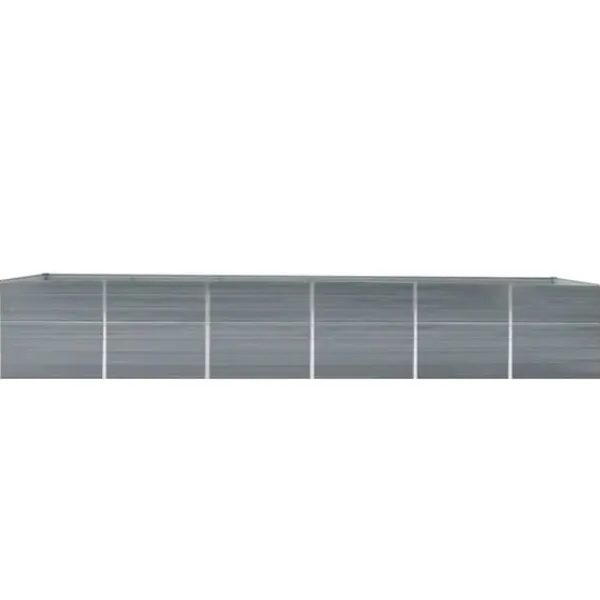 Discount Plantekrukker - Living forhøjet plantekasse 480x80x77 cm galvaniseret stål grå Krukker & Plantebeholdere