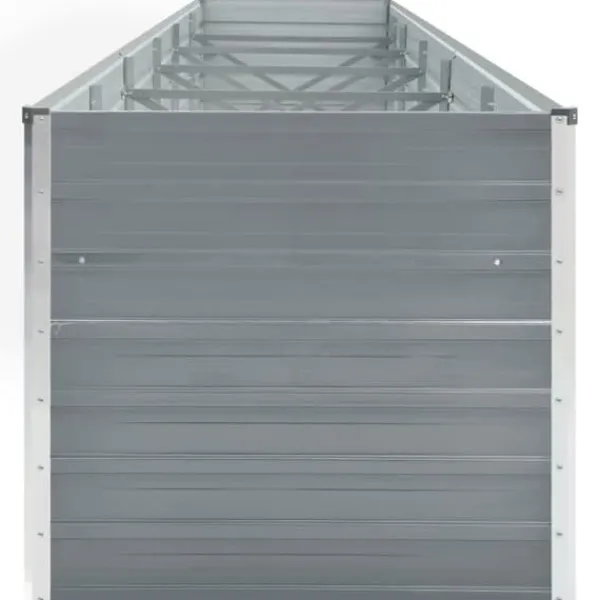 Discount Plantekrukker - Living forhøjet plantekasse 480x80x77 cm galvaniseret stål grå Krukker & Plantebeholdere