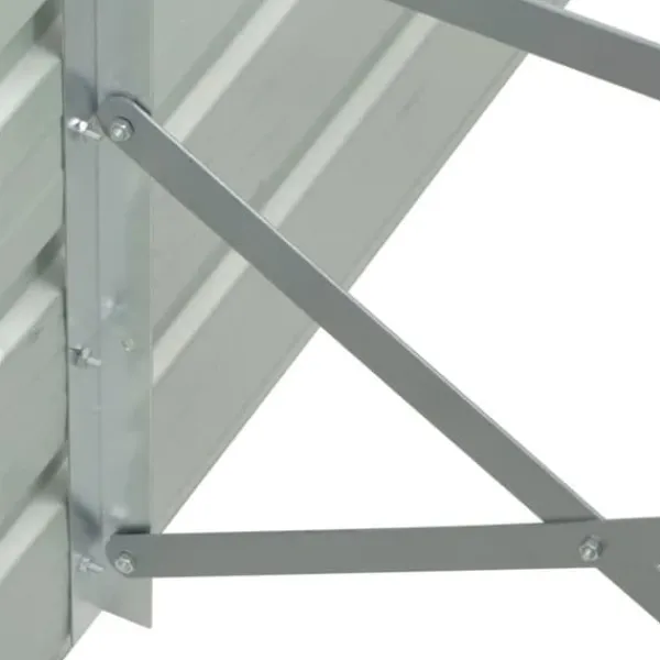 Discount Plantekrukker - Living forhøjet plantekasse 480x80x77 cm galvaniseret stål grå Krukker & Plantebeholdere