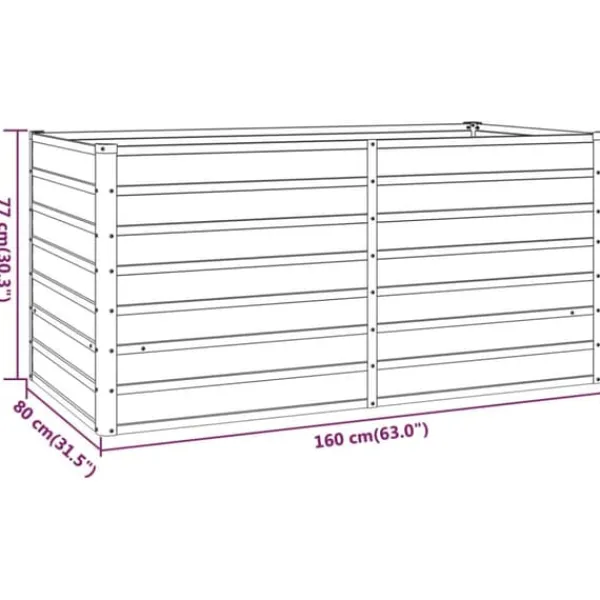 Sale Plantekrukker - Living højbed 160x80x77 cm cortenstål rustfarvet Krukker & Plantebeholdere