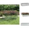 Clearance Plantekrukker - Living højbed 160x80x45 cm galvaniseret stål sølvfarvet Krukker & Plantebeholdere