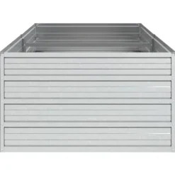 Clearance Plantekrukker - Living højbed 160x80x45 cm galvaniseret stål sølvfarvet Krukker & Plantebeholdere