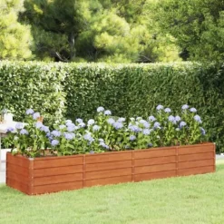 Sale Plantekrukker - Living højbed 320x80x45 cm cortenstål rustfarvet Krukker & Plantebeholdere