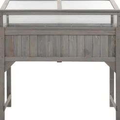 Clearance Plantekrukker - Living højbed med drivhus 110x54x120 cm massivt grantræ Drivhus