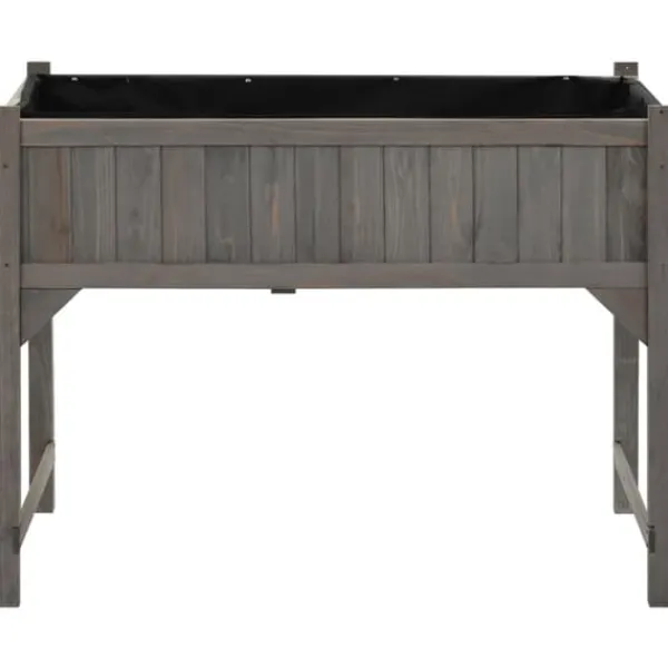 Clearance Plantekrukker - Living højbed med drivhus 110x54x120 cm massivt grantræ Drivhus