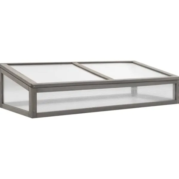 Clearance Plantekrukker - Living højbed med drivhus 110x54x120 cm massivt grantræ Drivhus