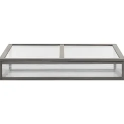 Clearance Plantekrukker - Living højbed med drivhus 110x54x120 cm massivt grantræ Drivhus