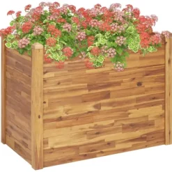 Clearance Plantekrukker - Living hævet plantekasse 110x60x84 cm massivt akacietræ Krukker & Plantebeholdere