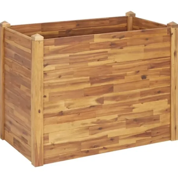 Clearance Plantekrukker - Living hævet plantekasse 110x60x84 cm massivt akacietræ Krukker & Plantebeholdere