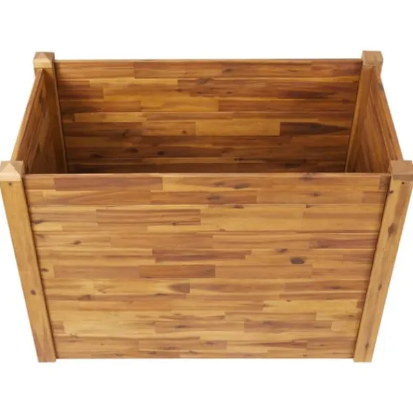 Clearance Plantekrukker - Living hævet plantekasse 110x60x84 cm massivt akacietræ Krukker & Plantebeholdere