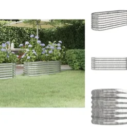 Krukker & Plantebeholdere^Plantekrukker - Living plantekasse 114x40x36 cm pulverlakeret stål sølvfarvet