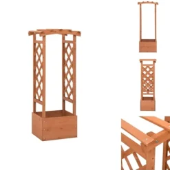 Online Plantekrukker - Living plantekasse med espalier 49x39x117 cm fyrretræ Buer, Spalier, Lysthuse Uden Tag