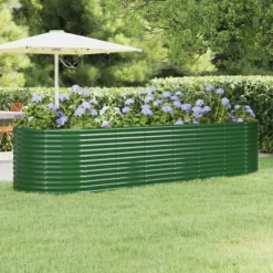 Krukker & Plantebeholdere^Plantekrukker - Living plantekasse 322x100x68 cm pulverlakeret stål grøn