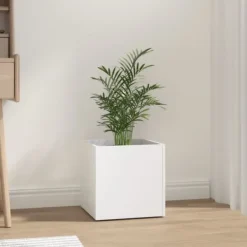 Krukker & Plantebeholdere^Plantekrukker - Living plantekasse 40x40x40 cm konstrueret træ hvid