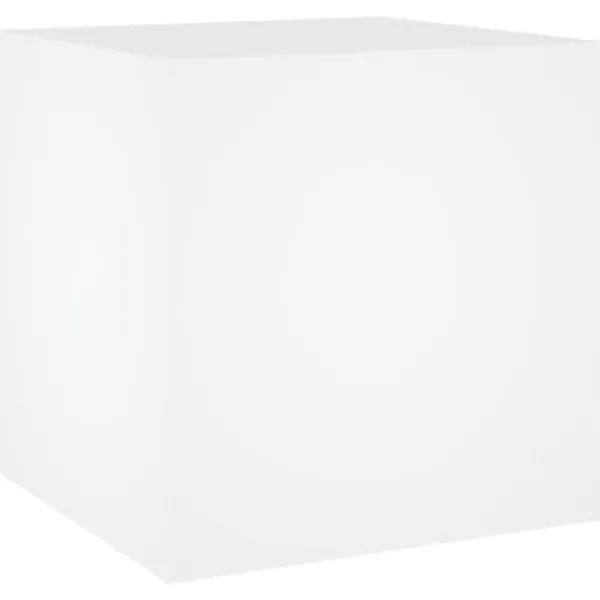 Krukker & Plantebeholdere^Plantekrukker - Living plantekasse 40x40x40 cm konstrueret træ hvid