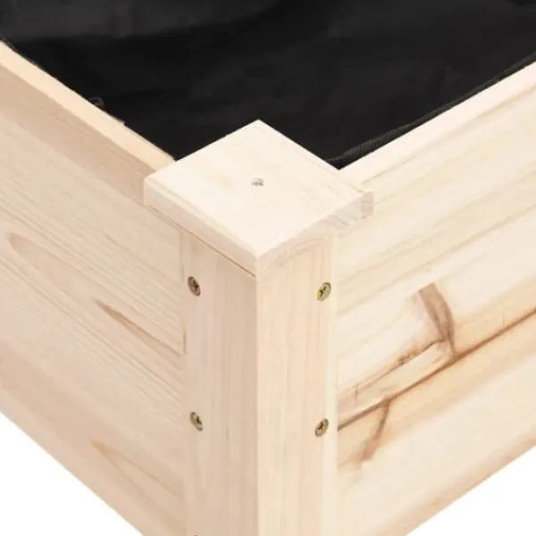Outlet Plantekrukker - Living plantekasse med foring 203x53x76 cm massivt fyrretræ Krukker & Plantebeholdere