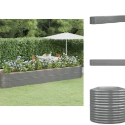 Krukker & Plantebeholdere^Plantekrukker - Living plantekasse 440x80x68 cm pulverlakeret stål grå