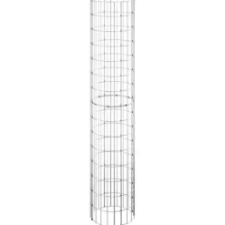 Krukker & Plantebeholdere^Plantekrukker - Living rundt gabion-havebede 3 stk. Ø30x150 cm galvaniseret stål