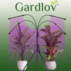 Outlet Plantelampe med Stativ / Plantebelysning - 4 LED-paneler Kit Til Plante- & Urtedyrkning