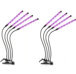 New Plantelampe/plantebelysning med 4 fleksible LED-lysstofrør 2-pack Kit Til Plante- & Urtedyrkning