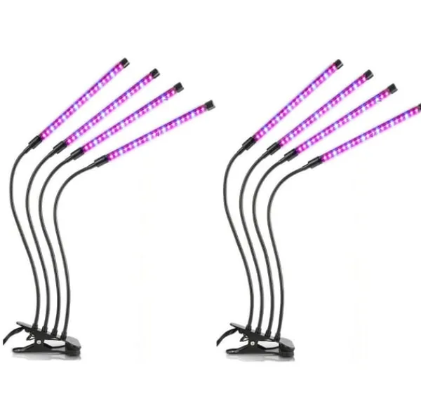 New Plantelampe/plantebelysning med 4 fleksible LED-lysstofrør 2-pack Kit Til Plante- & Urtedyrkning
