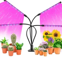 New Plantelampe/plantebelysning med 4 fleksible LED-lysstofrør 2-pack Kit Til Plante- & Urtedyrkning