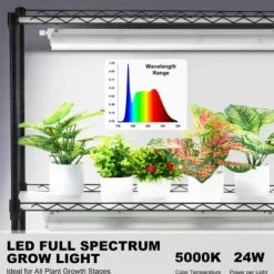 Plantestativer^Planteopsats, 6 niveauer, 75x35x180 cm, Sort, Metal, Justerbar