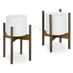 Best Planteopsats sæt, 33x25x25 cm, 38x30x30 cm, 40x34x34 cm, Brun Plantestativer