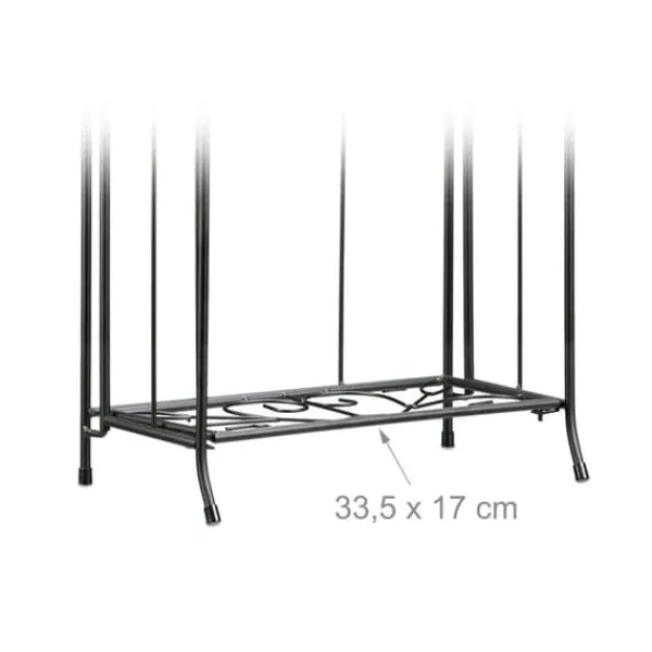 Krukker & Plantebeholdere^Planteopsats, 64,5x33,5x18 cm, Sort