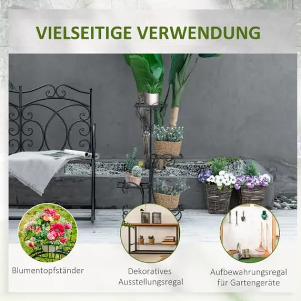 Sale Planteopsats, 45x24,5x80 cm, Sort Plantestativer