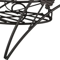 Plantestativer^Planteopsats, 69x70x60 cm, Sort, Metal