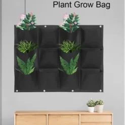 Krukker & Plantebeholdere^Plantepose Have Balkon Væg Vertikale Blomsterplanter Hængende Planter Sort Farve 12 Lommer