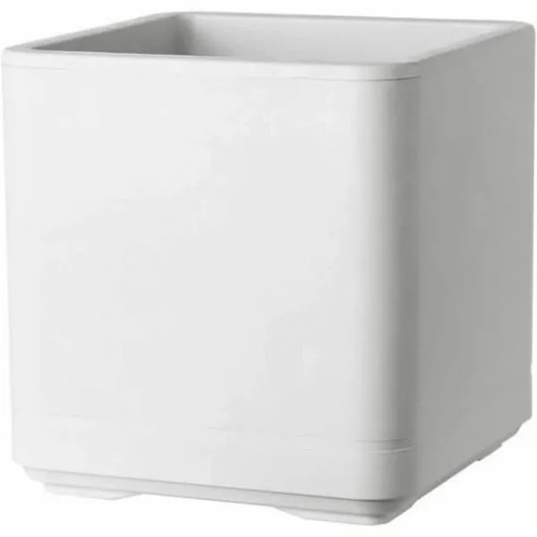Hot Planter Deroma Cosmo Grey Plastic Recycled plastic 38 x 38 x 39 cm Squared Bucket 38 cm Krukker & Plantebeholdere