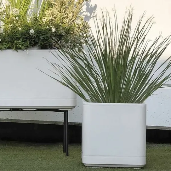 Hot Planter Deroma Cosmo Grey Plastic Recycled plastic 38 x 38 x 39 cm Squared Bucket 38 cm Krukker & Plantebeholdere
