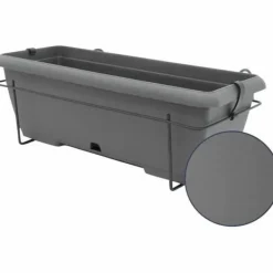Clearance Planter Garden ID Anthracite Stone effect 50 cm Krukker & Plantebeholdere