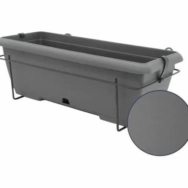 Clearance Planter Garden ID Anthracite Stone effect 50 cm Krukker & Plantebeholdere