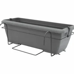Clearance Planter Garden ID Anthracite Stone effect 50 cm Krukker & Plantebeholdere