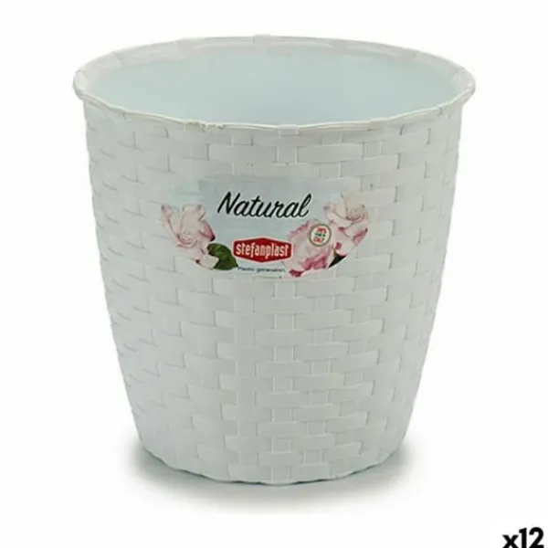 Krukker & Plantebeholdere^Planter Stefanplast White Plastic 14 x 13 x 14 cm (12 Units)