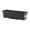 Krukker & Plantebeholdere^Planter with Dish Plastiken Anthracite polypropylene 40 x 20 cm