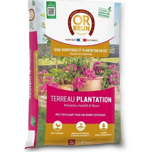 Jord & Sand^Planteringsjord - ELLER BRUNT - OBRTPLAN35N - 35 L