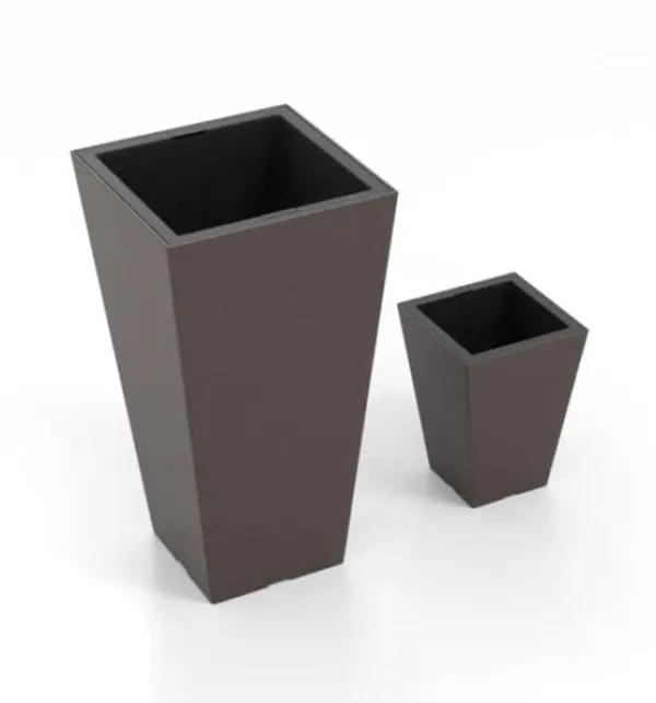 Krukker & Plantebeholdere^Plantesæt, 25x25x35 cm og 29x29x57 cm, Brun