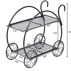 Plantestativer^Plantestativ, 66×36×64 cm, Sort