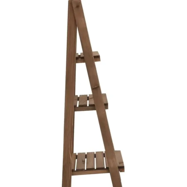 Plantestativer^Plantestativ i 3 niveauer med tavle - Blomsterstativ | Farve: Fyrretræ | Størrelse: 40x30x90 cm