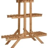 Hot Plantestativ i fyrretræ med 5 hylder - Organiser dine planter | Størrelse: 83x25x83 cm Plantestativer