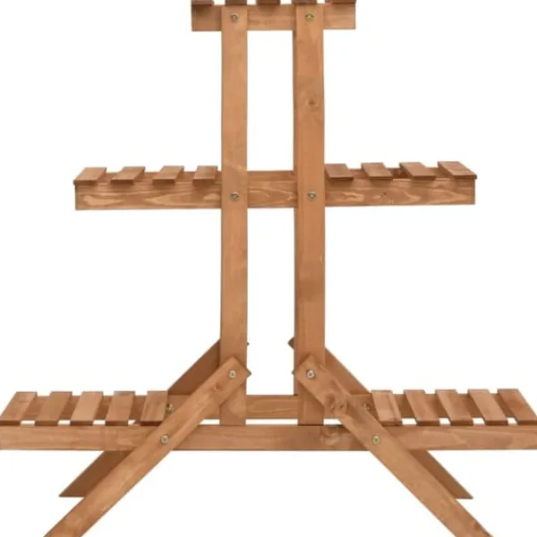 Hot Plantestativ i fyrretræ med 5 hylder - Organiser dine planter | Størrelse: 83x25x83 cm Plantestativer