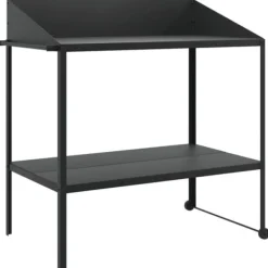 Plantestativer^Plantestativ i galvaniseret stål - 2 hylder | Farve: Antracitgrå | Størrelse: 100x54,5x100 cm