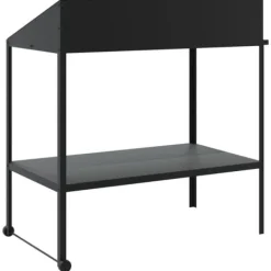 Plantestativer^Plantestativ i galvaniseret stål - 2 hylder | Farve: Antracitgrå | Størrelse: 100x54,5x100 cm